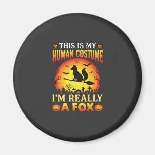 Lustiges Halloween-Fuchs-Mensch-Kostüm Magnet