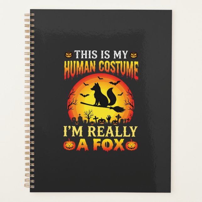 Lustiges Halloween-Fuchs-Mensch-Kostüm Planer (Vorderseite)