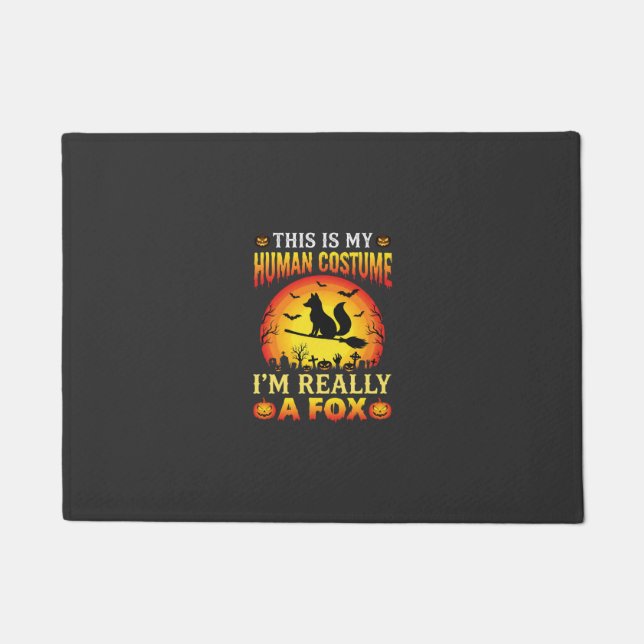 Lustiges Halloween-Fuchs-Menschenkostüm Fußmatte (Vorderseite)
