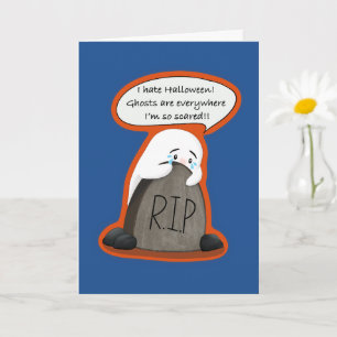 Lustiges Halloween für Introvertierte verängstigte Karte