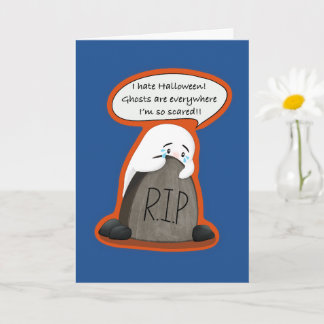Lustiges Halloween für Introvertierte verängstigte Karte