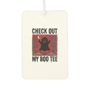 Lustiges Halloween-Geist Boo T-Shirt Vintage Vekto Autolufterfrischer