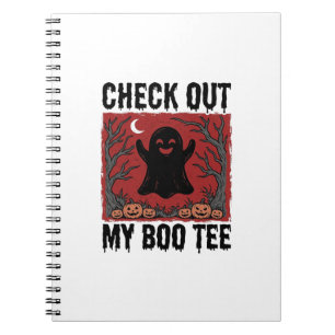 Lustiges Halloween-Geist Boo T-Shirt Vintage Vekto Notizblock
