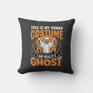 Lustiges Halloween-Geist-Mensch-Kostüm Vintage Kissen