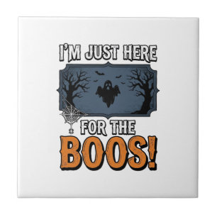 Lustiges Halloween-Gespenst T-Shirt Design_1 Fliese