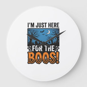 Lustiges Halloween-Gespenst Vintage T-Shirt Design Große Wanduhr