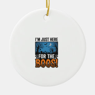 Lustiges Halloween-Gespenst Vintage T-Shirt Design Keramik Ornament