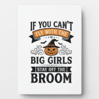 Lustiges Halloween Groß Mädchen Besen Vintage-Shir