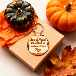 Lustiges Halloween-Hexen-Apotheker-Geschenk Orange Schlüsselanhänger