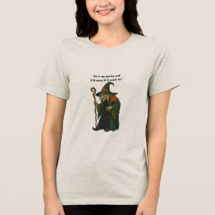 Lustiges Halloween-Hexenparty-Scry-Pun-T-Shirt Tri-Blend Shirt