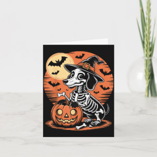 Lustiges Halloween-Hund-Skelett-Design Gruseliges Karte