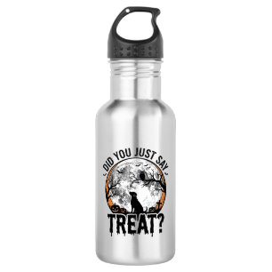 Lustiges Halloween-Hunde-Leckerli-Vintage-Vector-D Edelstahlflasche