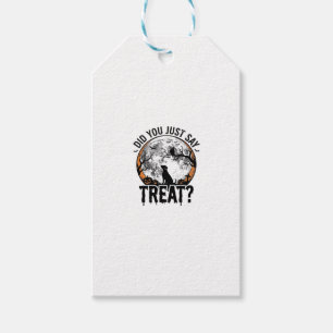 Lustiges Halloween-Hunde-Leckerli Vintage-Vector-D Geschenkanhänger