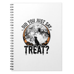 Lustiges Halloween-Hunde-Leckerli-Vintage-Vector-D Notizblock