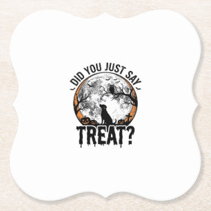 Lustiges Halloween-Hunde-Leckerli-Vintage-Vector-D Untersetzer