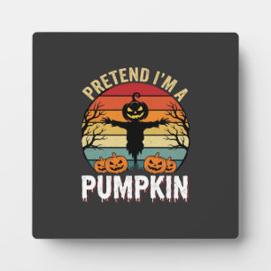 Lustiges Halloween - Ich bin ein Kürbis, Retro-Des Fotoplatte
