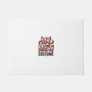 Lustiges Halloween-Katzen-Miau-Kostüm Vintage-Desi Fußmatte