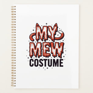 Lustiges Halloween-Katzen-Miau-Kostüm Vintage-Desi Planer
