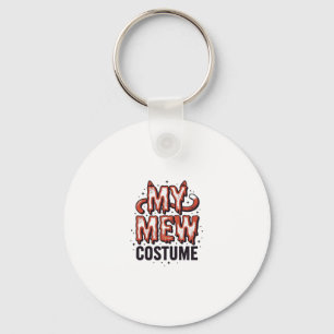 Lustiges Halloween-Katzen-Miau-Kostüm Vintage-Desi Schlüsselanhänger