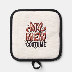 Lustiges Halloween-Katzen-Miau-Kostüm Vintage-Desi Topflappen
