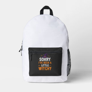 Lustiges Halloween-Kleines-Hexen-Zitat-Design Bedruckter Rucksack