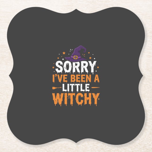 Lustiges Halloween-Kleines-Hexen-Zitat-Design Untersetzer (Vorderseite)