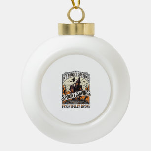 Lustiges Halloween-Kostenüm gebrochene Hexe Spukha Keramik Kugel-Ornament