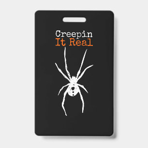 Lustiges Halloween-Kostüm - Creepin It Real Spinne Ausweis
