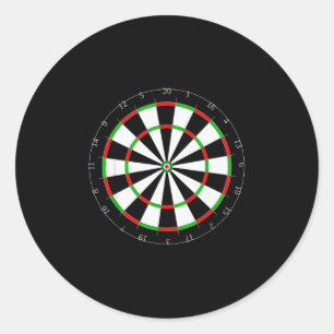 Lustiges Halloween-Kostüm für Dartspieler _ Dart B Runder Aufkleber