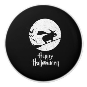Lustiges Halloween-Kostüm Hexe Nilpferd Fan Gesche Keramikknauf