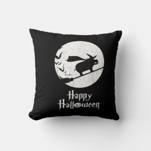 Lustiges Halloween-Kostüm Hexe Nilpferd Liebhaber Kissen