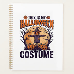 Lustiges Halloween-Kostüm Kürbis Hexe Shirt Design Planer