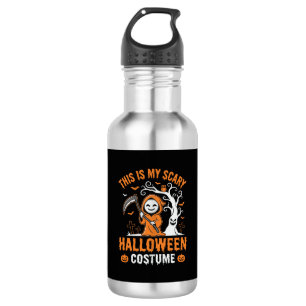 Lustiges Halloween-Kostüm Sensenmann Friedhof Desi Edelstahlflasche