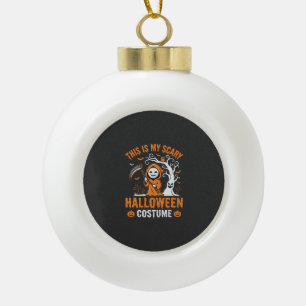 Lustiges Halloween-Kostüm Sensenmann Friedhof Desi Keramik Kugel-Ornament