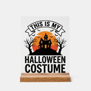 Lustiges Halloween-Kostüm Spukhaus Vintage-Shirt Acrylschild
