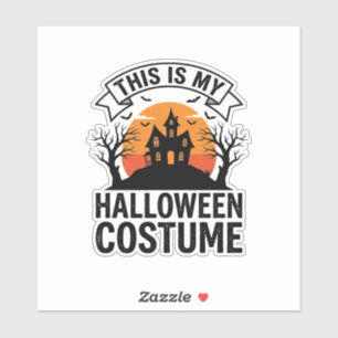 Lustiges Halloween-Kostüm Spukhaus Vintage-Shirt Aufkleber