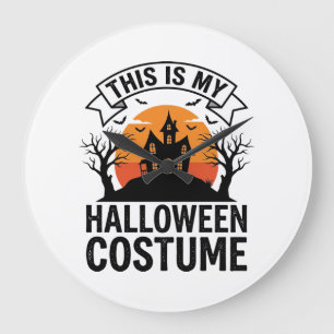 Lustiges Halloween-Kostüm Spukhaus Vintage-Shirt Große Wanduhr