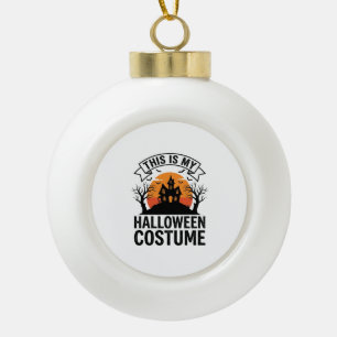 Lustiges Halloween-Kostüm Spukhaus Vintage-Shirt Keramik Kugel-Ornament