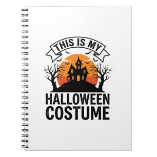 Lustiges Halloween-Kostüm Spukhaus Vintage-Shirt Notizblock