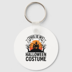 Lustiges Halloween-Kostüm Spukhaus Vintage-Shirt Schlüsselanhänger