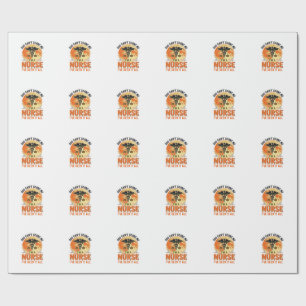 Lustiges Halloween-Krankenschwester Vintage-Medizi Geschenkpapier