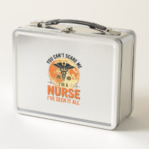 Lustiges Halloween-Krankenschwester Vintage-Medizi Metall Brotdose