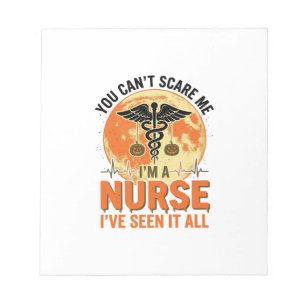 Lustiges Halloween-Krankenschwester Vintage-Medizi Notizblock