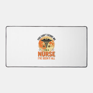 Lustiges Halloween-Krankenschwester Vintage-Medizi Schreibtischunterlage