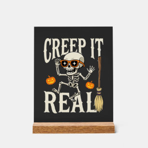 Lustiges Halloween-Kriech-Wirklich-Tanzendes-Skele Acrylschild