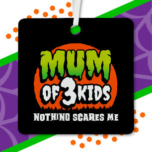 Lustiges Halloween Nichts schreckt mich ein Mama v Ornament Aus Metall