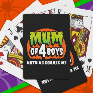 Lustiges Halloween Nichts schreckt mich ein Mama v Spielkarten