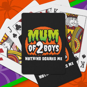 Lustiges Halloween Nichts schreckt mich ein Mum vo Spielkarten
