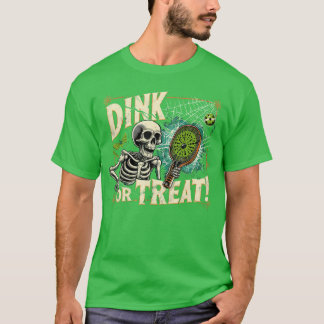 Lustiges Halloween-Pickleball-Skelett-Design-Gesch T-Shirt