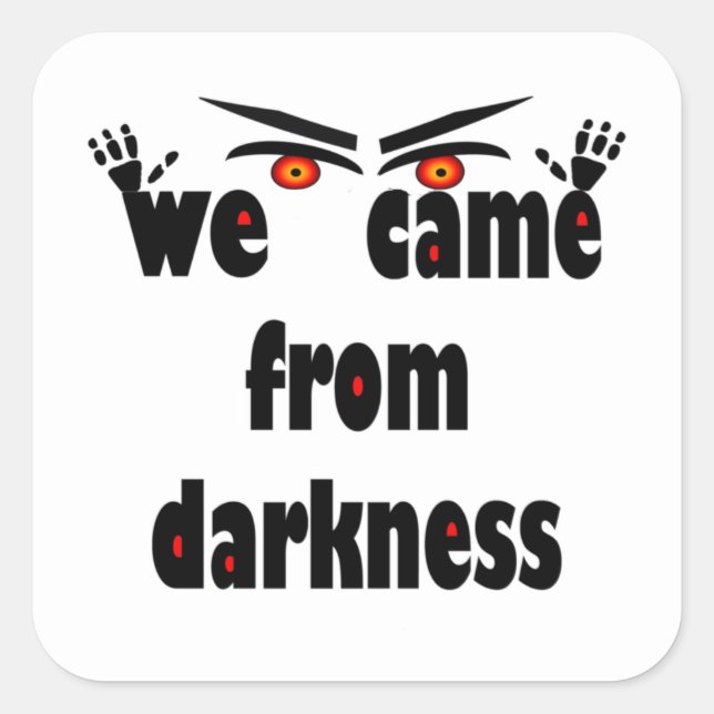 Lustiges Halloween Quadratischer Aufkleber (Vorderseite)